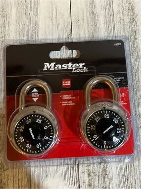 Masters Combination Padlock Duo in Black and Silver